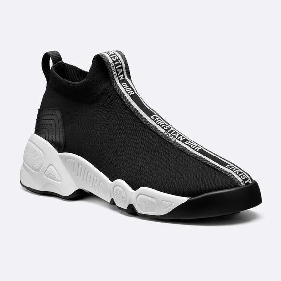 Dior F. Two Point Zero Black White Logo Technical Knit Flat Trainer Sneaker 41.5 - Picture 1 of 12